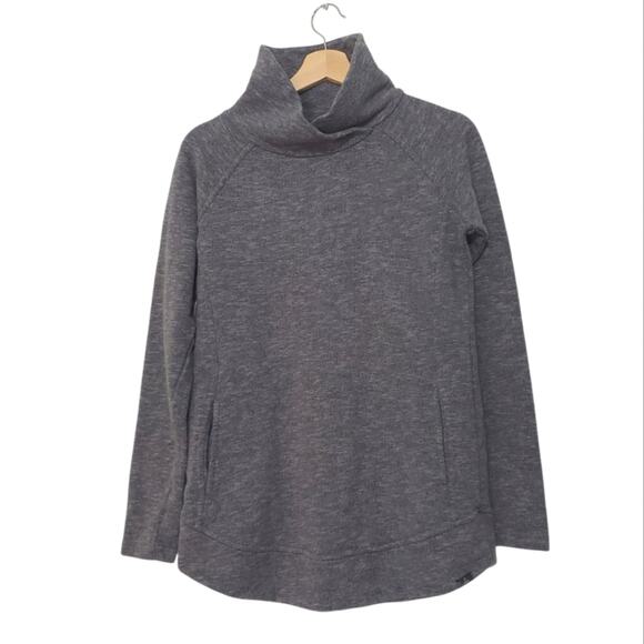 Prana | Calexa Tunic Gray Pockets Tulip Cowl Neck Organic Cotton - Picture 1 of 10